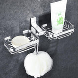 Maxbell Bathroom Soap Dish Aluminum Soap Holder Organizer Rack Wall Mounted Style 2