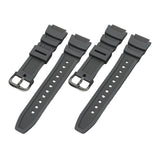 Maxbell Rubber Watch Band Strap Watch Band 18mm Width for W-735H F-108WH Sgw-400H Grey Black