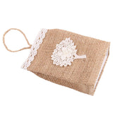 Maxbell Vintage Jute Linen Candy Bags Burlap Gift Baskets Wedding Favors D