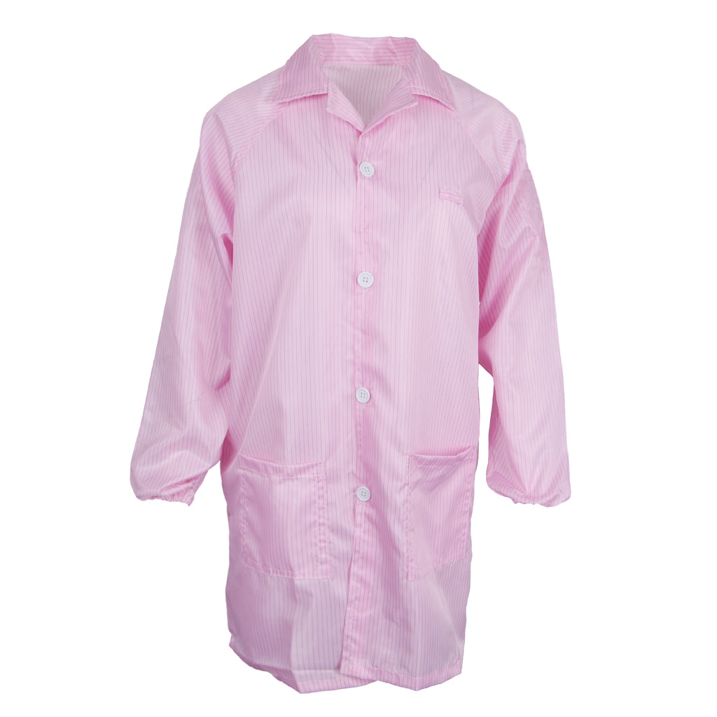 Max ESD Anti-Static Premium Lab Jacket Coat Women Medical Clothing Pink S
