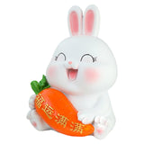 Maxbell Decorative Rabbit Piggy Bank Statue Chinese Style Decoration Kids Home