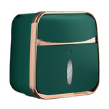 Maxbell Multipurpose Tissue Case with Drawer for Bathroom Living Room Green Plated