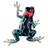 Maxbell Frog Hanging Sculpture Colorful Metal Wall Decor for Outdoor Yard Sidewalk Black Blue Red