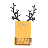 Max Wall Mounted Caddy Basket Shelf Organizer Holder with Wooden Board Yellow