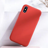 Max Liquid Silicone Anti-fall Phone Case For iPhone Red iPhoneXR