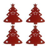Maxbell 4x Christmas Cutlery Bag Pocket Tableware Forks Pockets Bags for Supplies