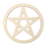 Maxbell Hanging Decorations Crafts Pentagram Creative for Porch Garden Outdoor Wood