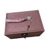 Maxbell Jewelry Box Display Stand Scratchproof Elegant for Rings Bracelet Necklace Pink