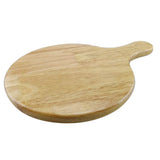Max Round Oak Pizza Wood Tray Bread Serving Board With Handle 8 Sizes 11 inch