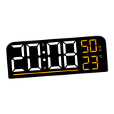 Maxbell Digital Alarm Clock Modern 12/24H Dual Alarm Settings for Dorm Bedroom Shelf Orange