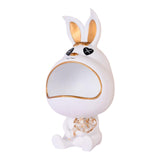 Maxbell Rabbit Figurine Organizer Candy Trinket Storage Box Tray Home Decoration White