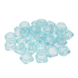 Maxbell 30 Pieces 5g Plastic Pot Jars Lotion Cream Sample Empty Container Blue