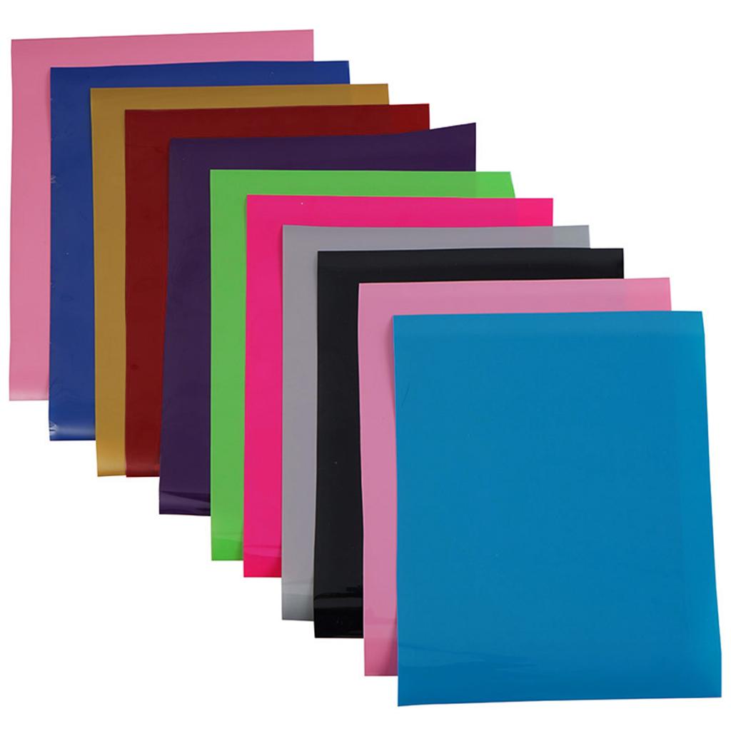 Maxbell 10Pcs Colorful Heat Transfer Vinyl HTV Cutting Printing Lettering Film