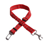 Maxbell 2 Pcs Adjustable Pet Cat Dog Car Seat Belt Nylon Leash For Pet Dog Red