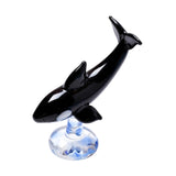 Maxbell Glass Whale Sculpture Animal Table Display Figures for Home Office Versatile Style A