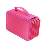 Maxbell Pencil Case Pen Bag Storage 72 Slots with Zipper for Adults Stationery Red