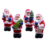 Maxbell Santa Ornament Crafts Gift Miniature Resin for Family Friend Desk Garden