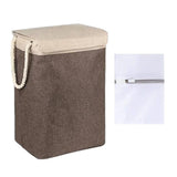 Maxbell Dirty Laundry Basket with Handle Washing Basket for Closets Travel Organizer Coffee