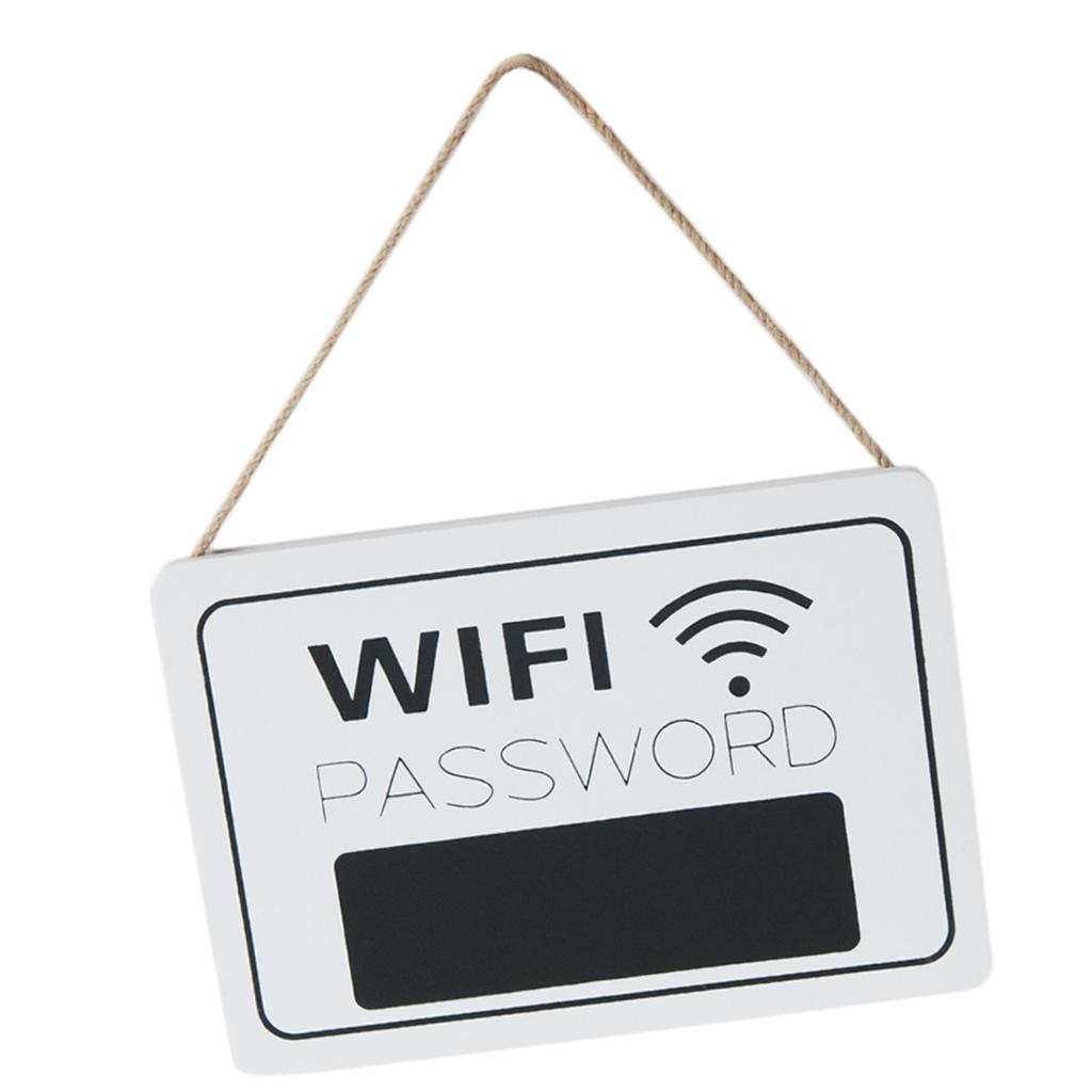 Max White Wooden Wifi Password Door Signs Rustic Home Hanging Decor Shop Hotel