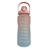 Maxbell Gradient Color Water Bottle with Time Marker Leak Proof for Fitness Hiking C