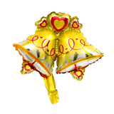 Maxbell 10pcs Mini Christmas Aluminum Foil Balloon Xmas Party Decor Props Bell