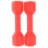 Maxbell 1 Pair Plastic Lightweight Dumbbell Outdoor Fitness Exercise Kids Toy Red