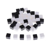Max 50pcs Square Edge Blank Dices D6 Six Sided RPG Gaming Dice Gift Black White