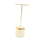 Maxbell Jewelry Display Stand with Base Hanging Necklace Holder for Home Decoration Beige