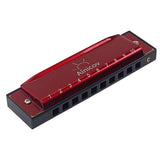 Max Maxb 10 Holes C Key Harmonica Mouth Organ Musical Instrument Gift Red