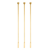 Maxbell 3Pcs Cocktail Stirrers Coffee Beverage Stir for Wine Making Brewing Bar Golden