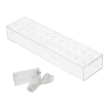 Maxbell Acrylic Flower Vase Rectangular Long Rectangle Vase for Bedroom Home Desktop With Light
