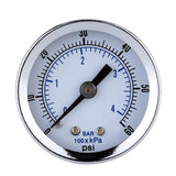 Maxbell Mini Dial Pressure Gauge Manometer for Water Air Oil Black 0-60psi 0-4bar