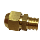 Max Brass 1/4" Male Adapter Connector Thread Fittings Tube with Flaring φ10mm