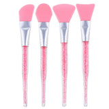 Max 4x Silicone Face Mask Brush Applicator Tool for Facials Mud Clay Mask Pink