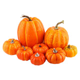 Maxbell 8Pcs Artificial Pumpkins Autumn for Halloween Table Centerpiece Decoration Yellow