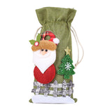 Maxbell Christmas Bottle Gift Bags Washable Reusable for Housewarming Gift Home Santa claus