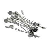 Max 20 Set Stick Pin Hat Lapel Pins Brooch Base Part DIY Findings Crafts Blank