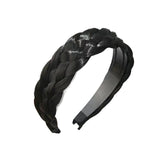 Maxbell Hair Braided Headband Headdress Wig Elastic Hair Bands for Women Girl Ladies Black