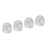 Max 4Pcs/Lot Rhinestone Car Tire Valve Caps Diamond Shining Dustproof Caps White