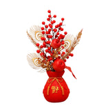 Maxbell Chinese New Year Ornament Spring Festival Holly Flower Bouquet Decor Desktop Style F