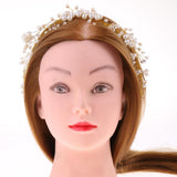 Maxbell Fashion Lady Girls Crystal Flower Pearls Headpiece Hair Accessories Costume