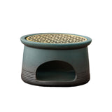 Maxbell Teapot Warmer Holder Tealight Holder Ceramic for Hotel Blue