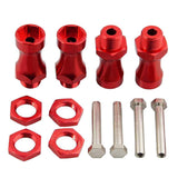 Max 4Pcs 12mm Wheel Hex Hub 25mm Extension Adapter for HSP RC Car Upgrade red