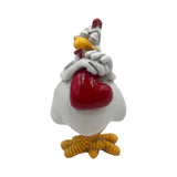 Maxbell Funny Rooster Figurine Creative Resin Animal Sculpture for Yard Lawn Bedroom