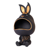 Maxbell Rabbit Figurine Organizer Candy Trinket Storage Box Tray Home Decoration Black