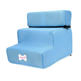 Maxbell Cat Ramp Ladder Pet Climbing Platform Dog Stairs Steps for SUV Play Couch Blue