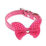 Maxbell Pet Necktie Dog and Cat Neck Strap Collar with Bowtie Rose Red-M