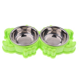 Maxbell Cat Feeder Dog Anti Skid Bowl Feeding Bowl Dish Container Green Crab