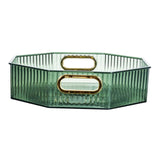 Maxbell Fruit Plate with Handle Snack Storage Tray for Wedding Home Restaurant Green