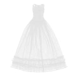 Max Maxb Lace Tulle Bridesmaid Dress Party Evening Dance Gown for 1/3 BJD Dolls White
